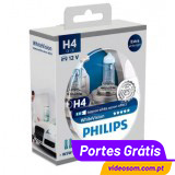 Philips WhiteVision H4 + w5w  ( 4 Bulbs )