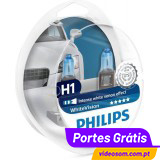 Philips WhiteVision H1 + w5w  ( 4 Bulbs )