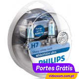 Philips White Vision Ultra H7 + W5W ( 4 Lâmpadas )